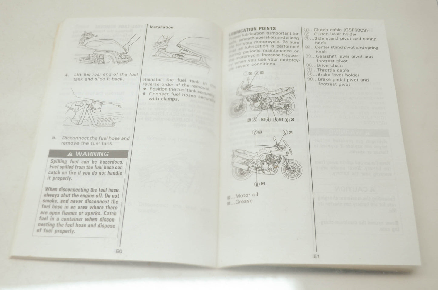 OEM Suzuki 99011-27E51-03A Owner's Manual GSF1200S/60