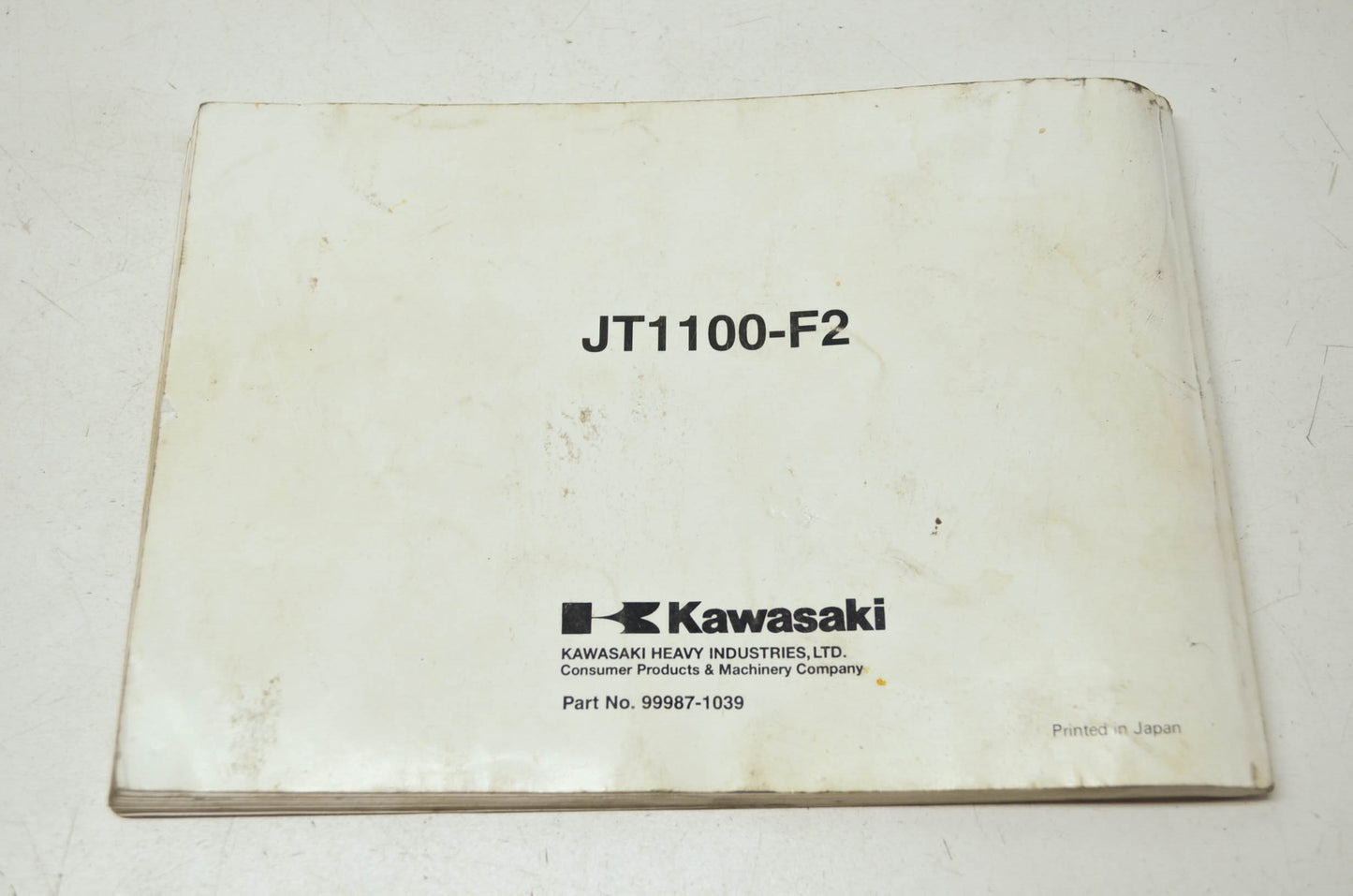 OEM Kawasaki 99987-1039 Owner's Manual JT1100-F2