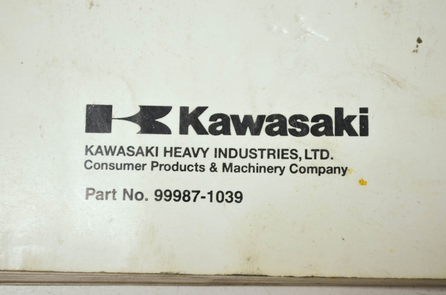 OEM Kawasaki 99987-1039 Owner's Manual JT1100-F2