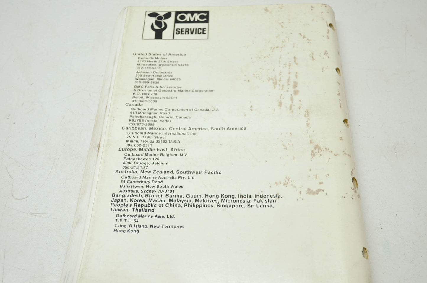 Johnson/Evinrude 'CU' Loop V Service Manual