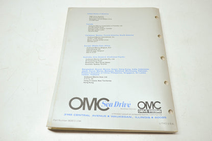 OMC Sea Drive 1.6 Litre S-Type Service Manual