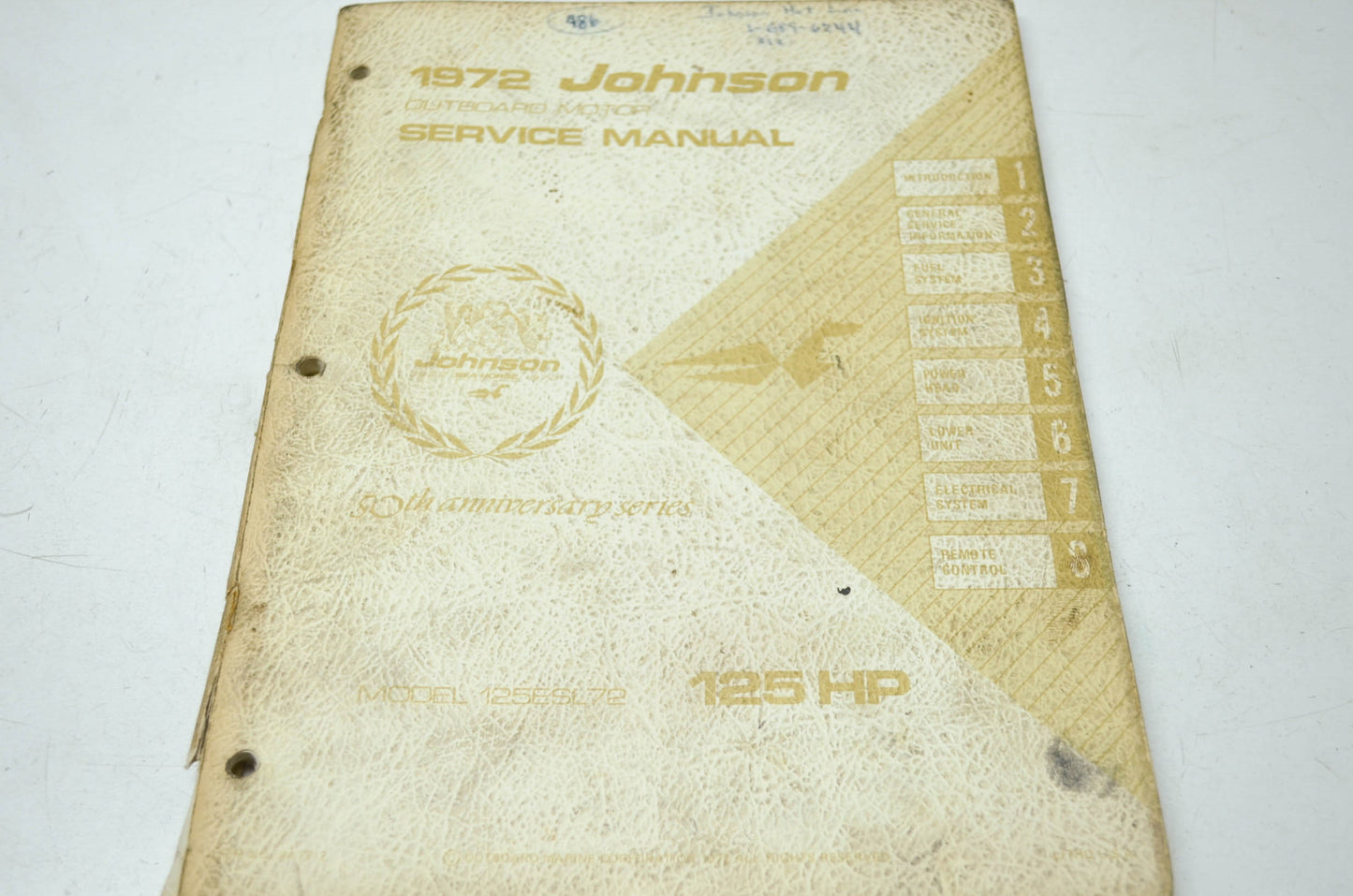Johnson 1972 Outboard Motor 125HP Service Manual