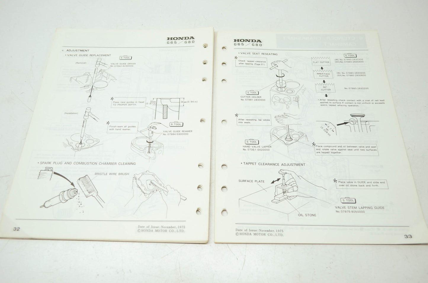 OEM Honda 6287301 Service Manual G65-G80