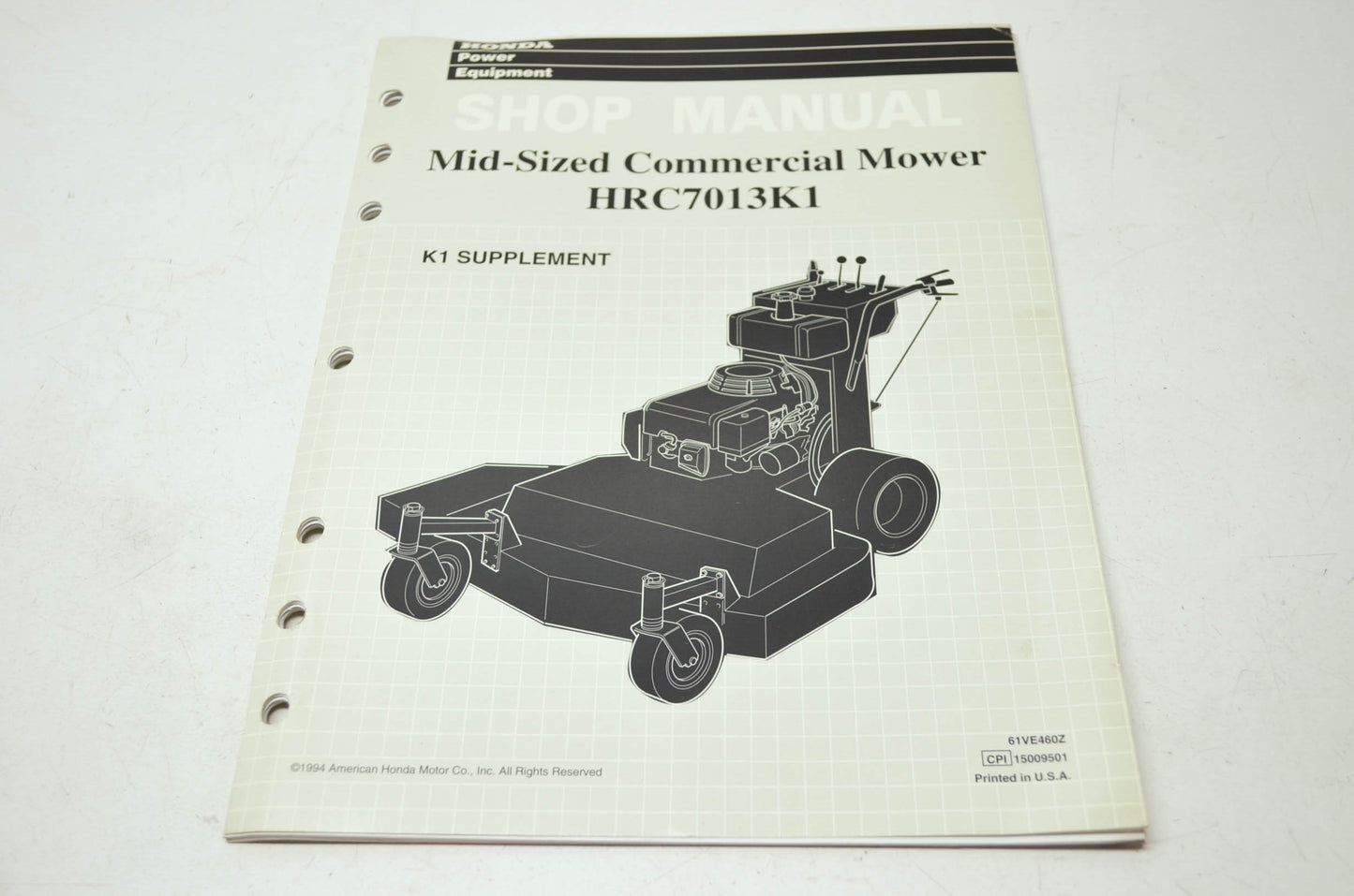 Honda HRC7013K1 Shop Manual K1 Supplement