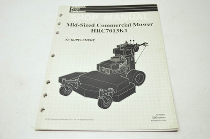 Honda HRC7013K1 Shop Manual K1 Supplement