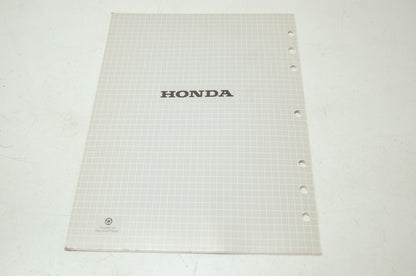Honda Trash Pump WT20X WT30X WT40X Shop Manual Supplement