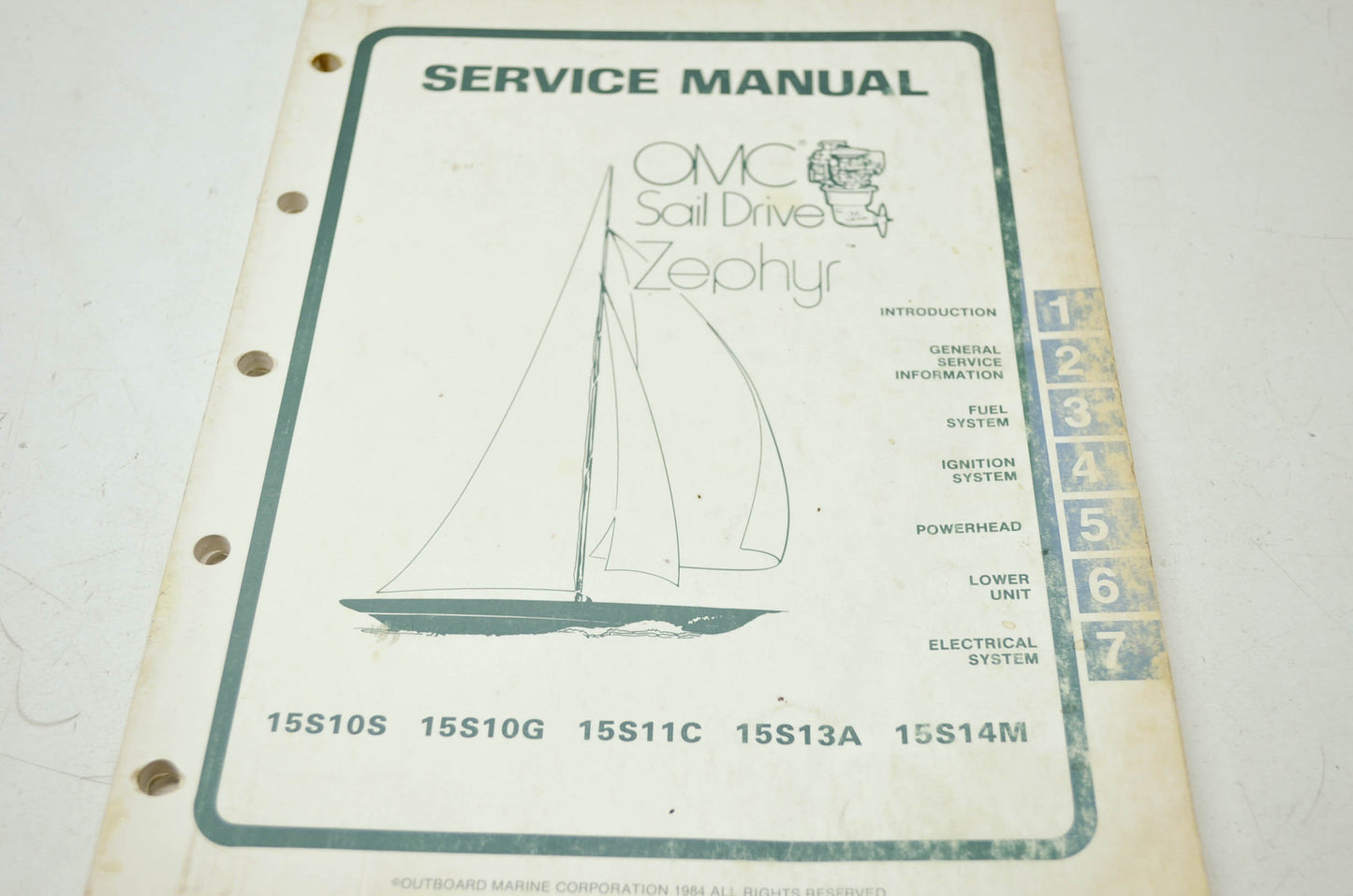 OMC Sail Drive Zephyr Models Service Manual