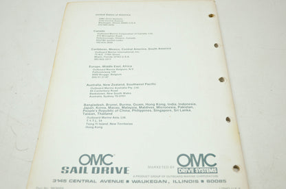 OMC Sail Drive Zephyr Models Service Manual