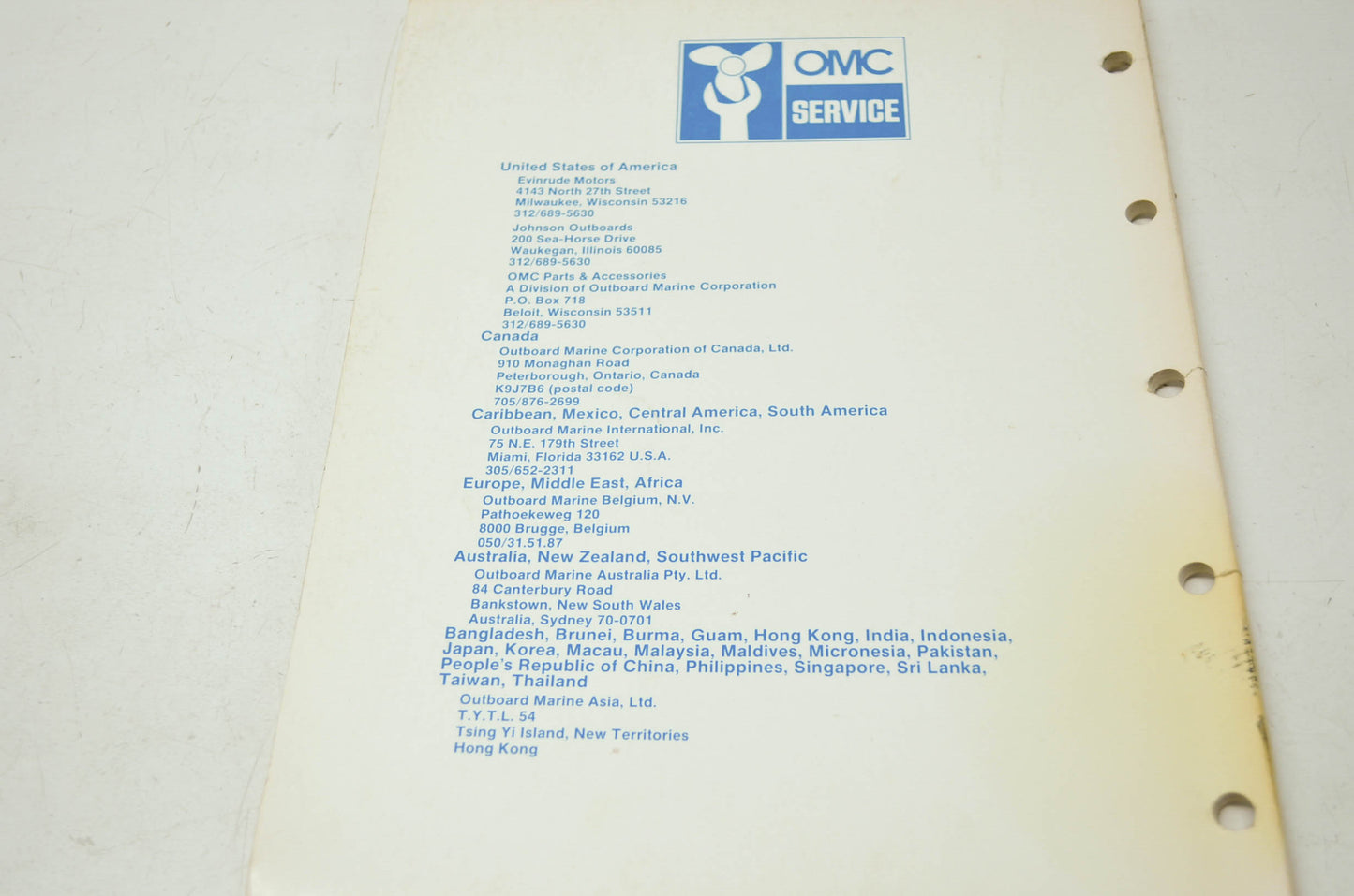 OMC Electric Models Service Manual
