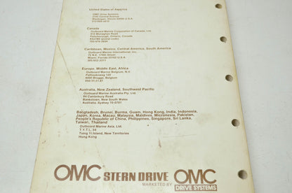 OMC Stern Drive Service Manual 2.5 3 4.3 5 5.7 Litre Models