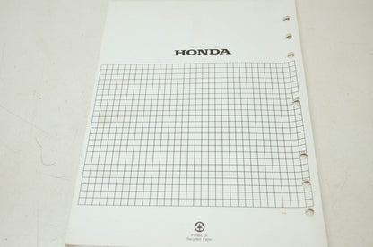 Honda Generator EM3500SX EM5000SX Shop Manual Supplement