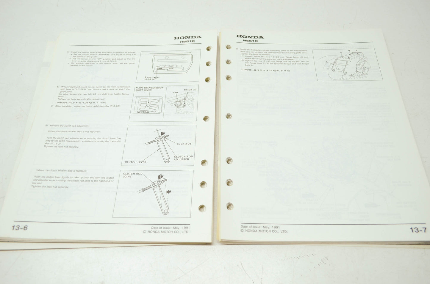 OEM Honda 6176900 Service Manual H5518