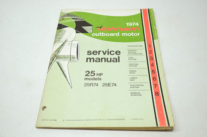 Johnson 1974 Outboard Motor 25HP Service Manual