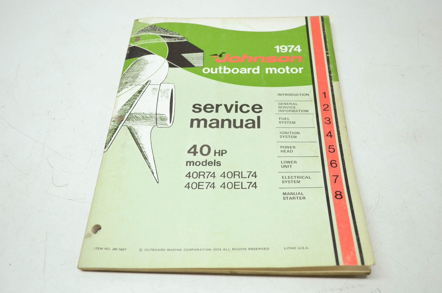 Johnson 1974 Outboard Motor 40HP Service Manual