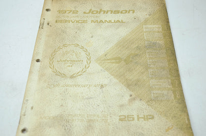 Johnson 1972 Outboard Motor 25HP Models Service Manual