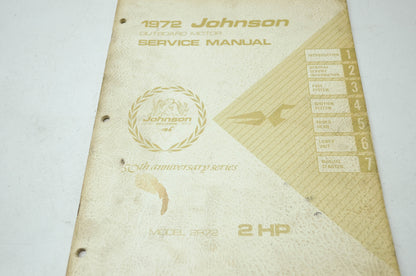 Johnson 1972 Outboard Motor 2HP Models Service Manual