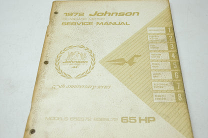 Johnson 1972 Outboard Motor 65HP Models Service Manual