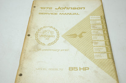 Johnson 1972 Outboard Motor 85HP Models Service Manual