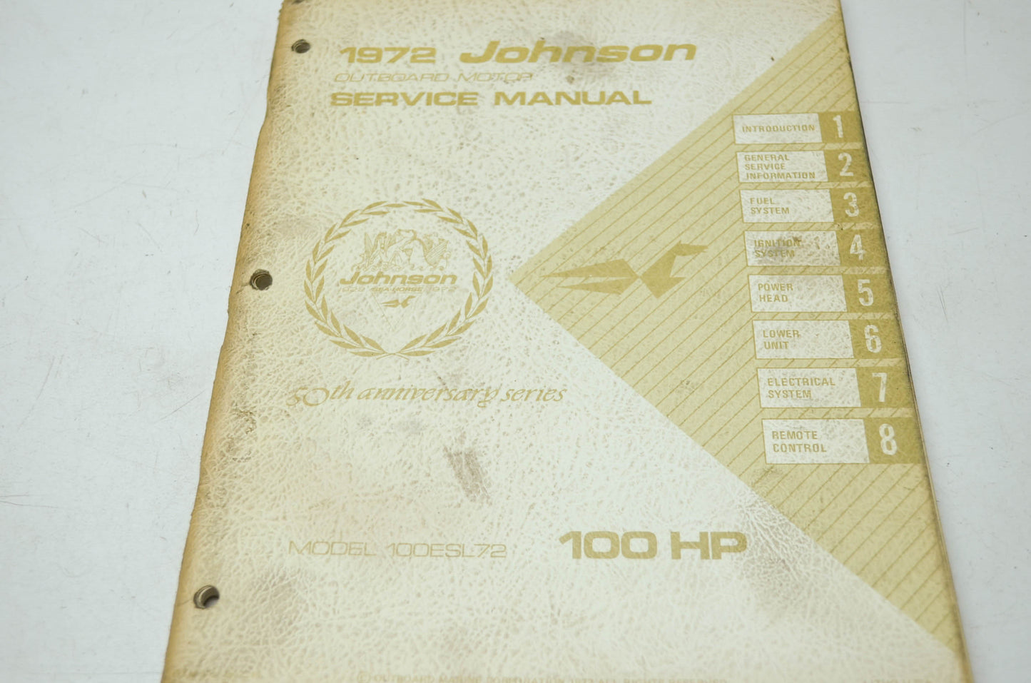 Johnson 1972 Outboard Motor 100HP Model Service Manual