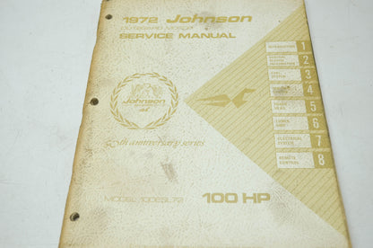 Johnson 1972 Outboard Motor 100HP Model Service Manual