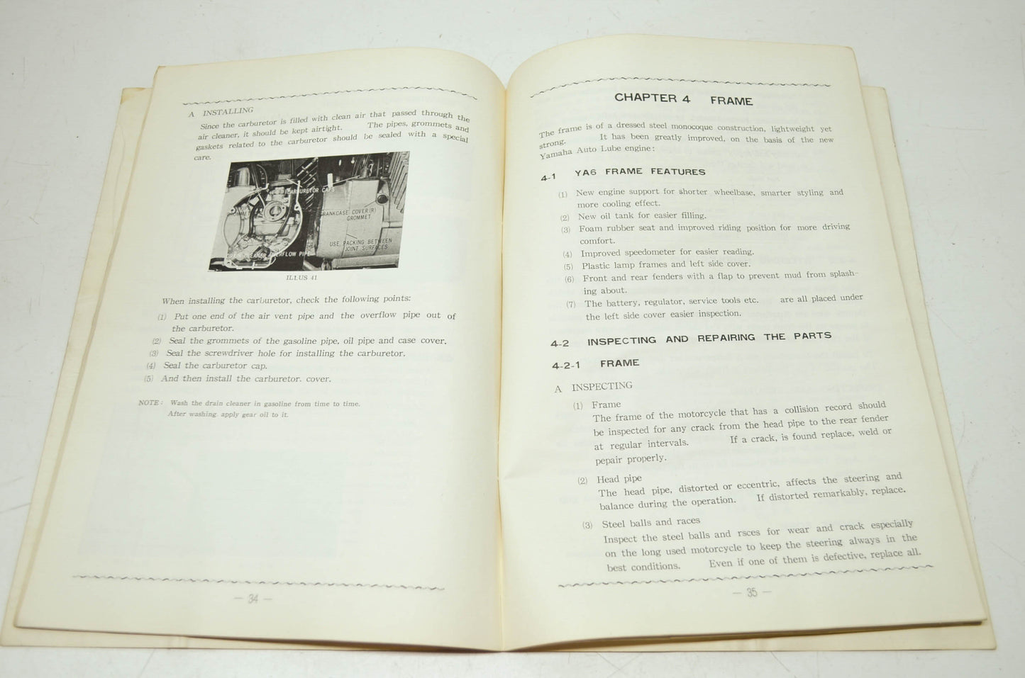 Yamaha 125 YA6 Service Manual