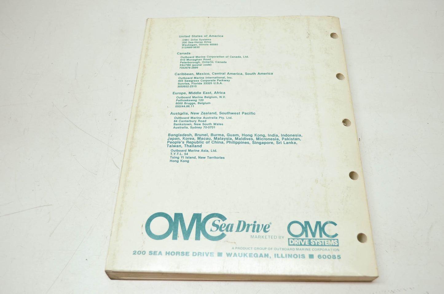 OMC SeaDrive JAS Models Service Manual