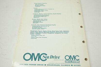OMC SeaDrive 16 AMRJAS Mechanical Steering Service Manual
