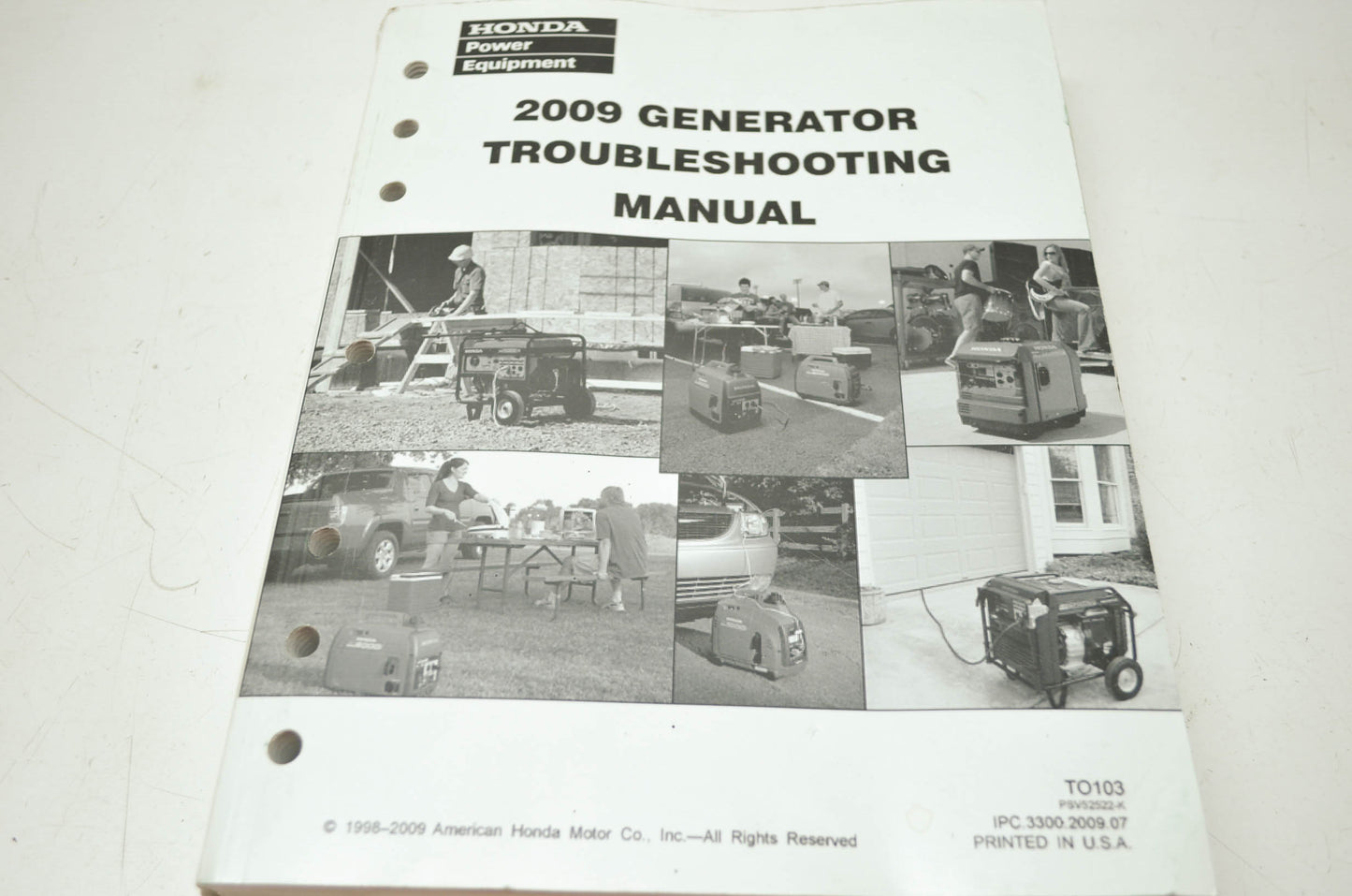 OEM Honda TO103 2009 Generator Troubleshooting Manual