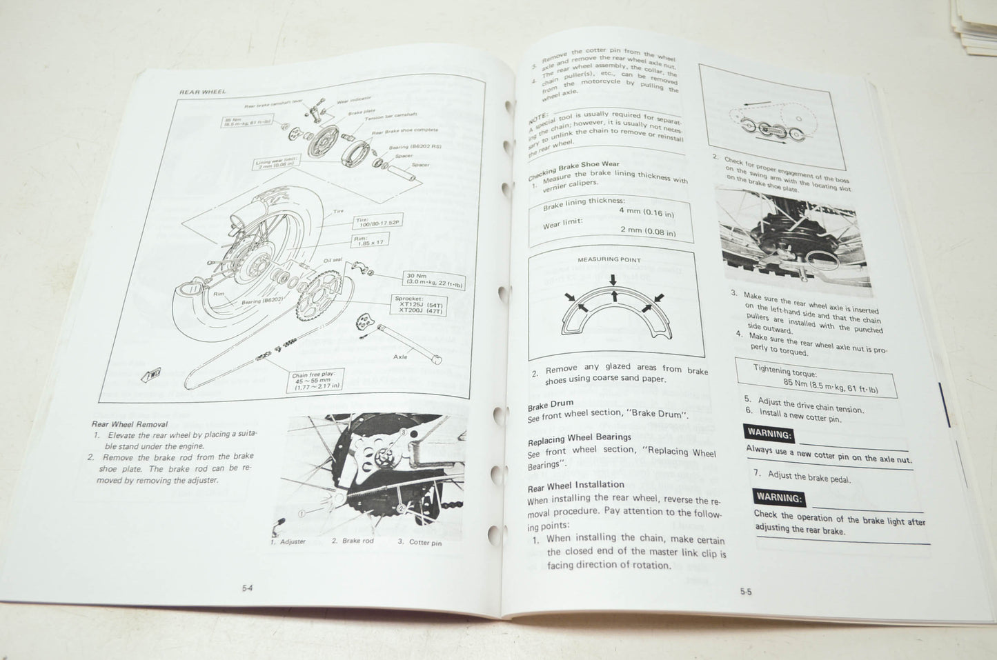 Yamaha XT125J XT200J Service Manual