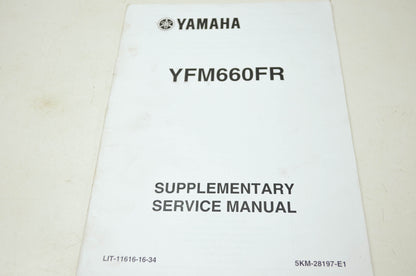 OEM Yamaha LIT-11616-16-34 YFM660FR-S Service Manual Supplement