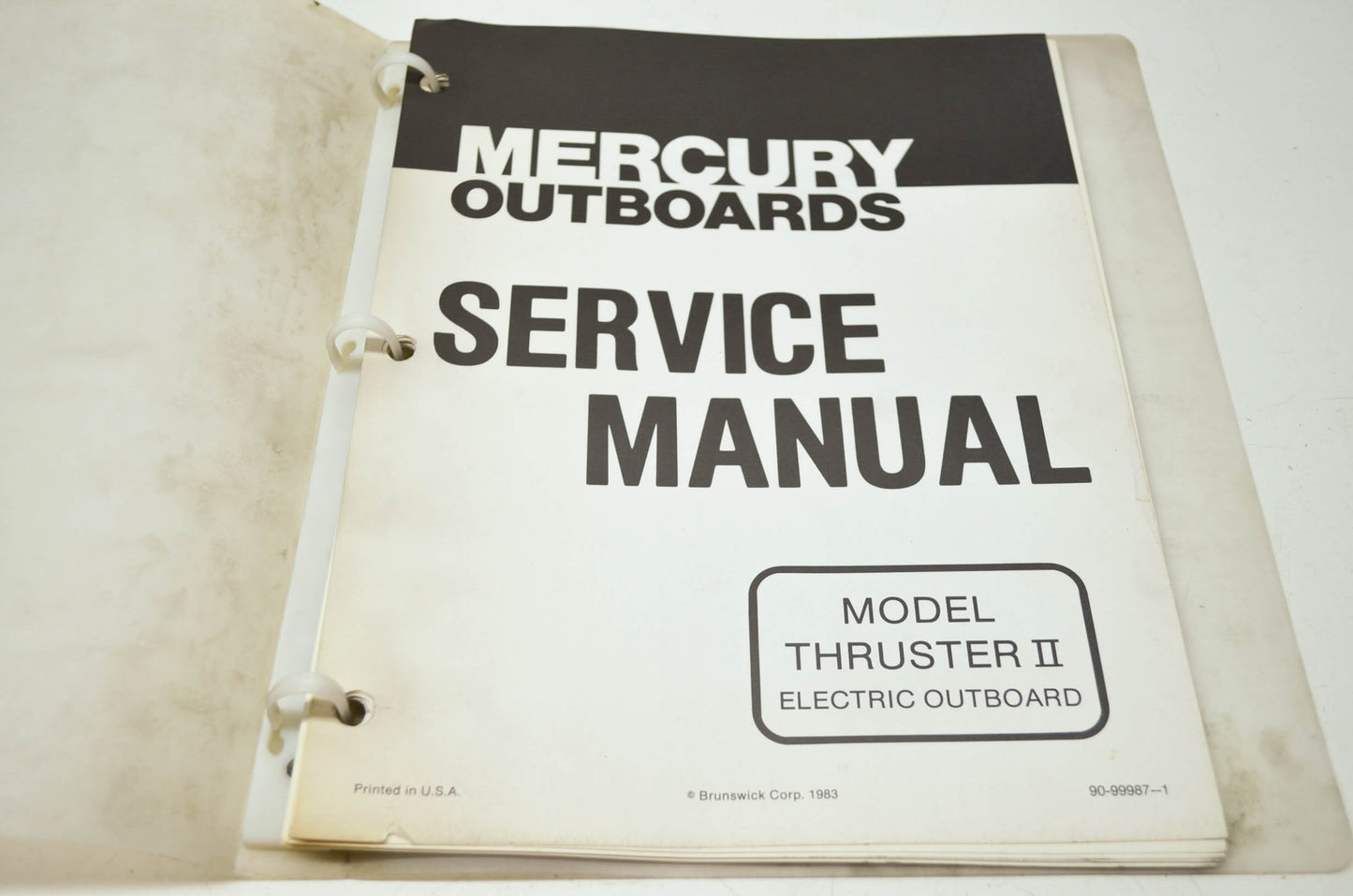OEM Mercury 90-99987 Model Thruster II Electric Outboard Service Manual