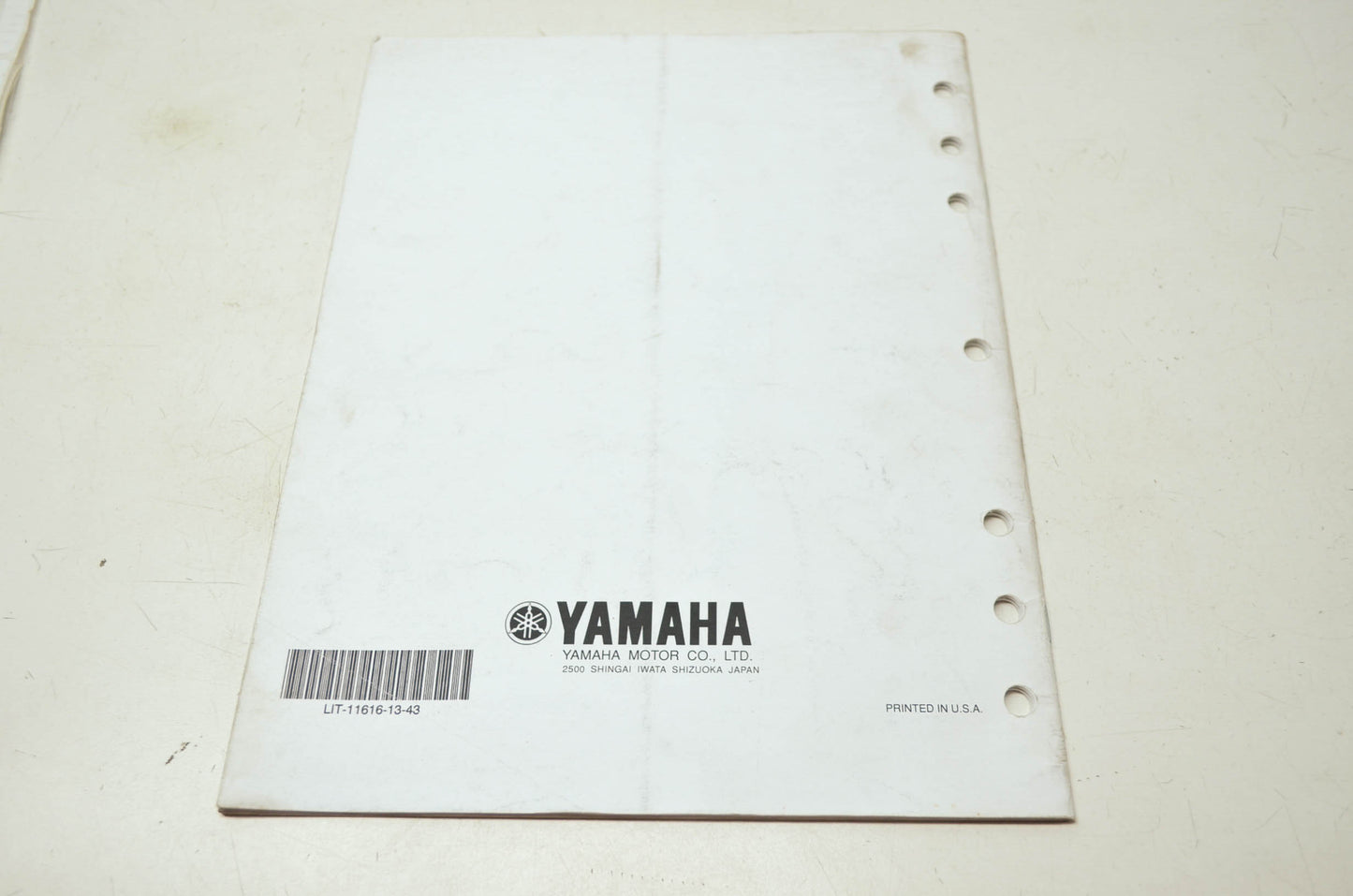 OEM Yamaha LIT-11616-13-43 Service Manual Supplement YZF-R6MMC