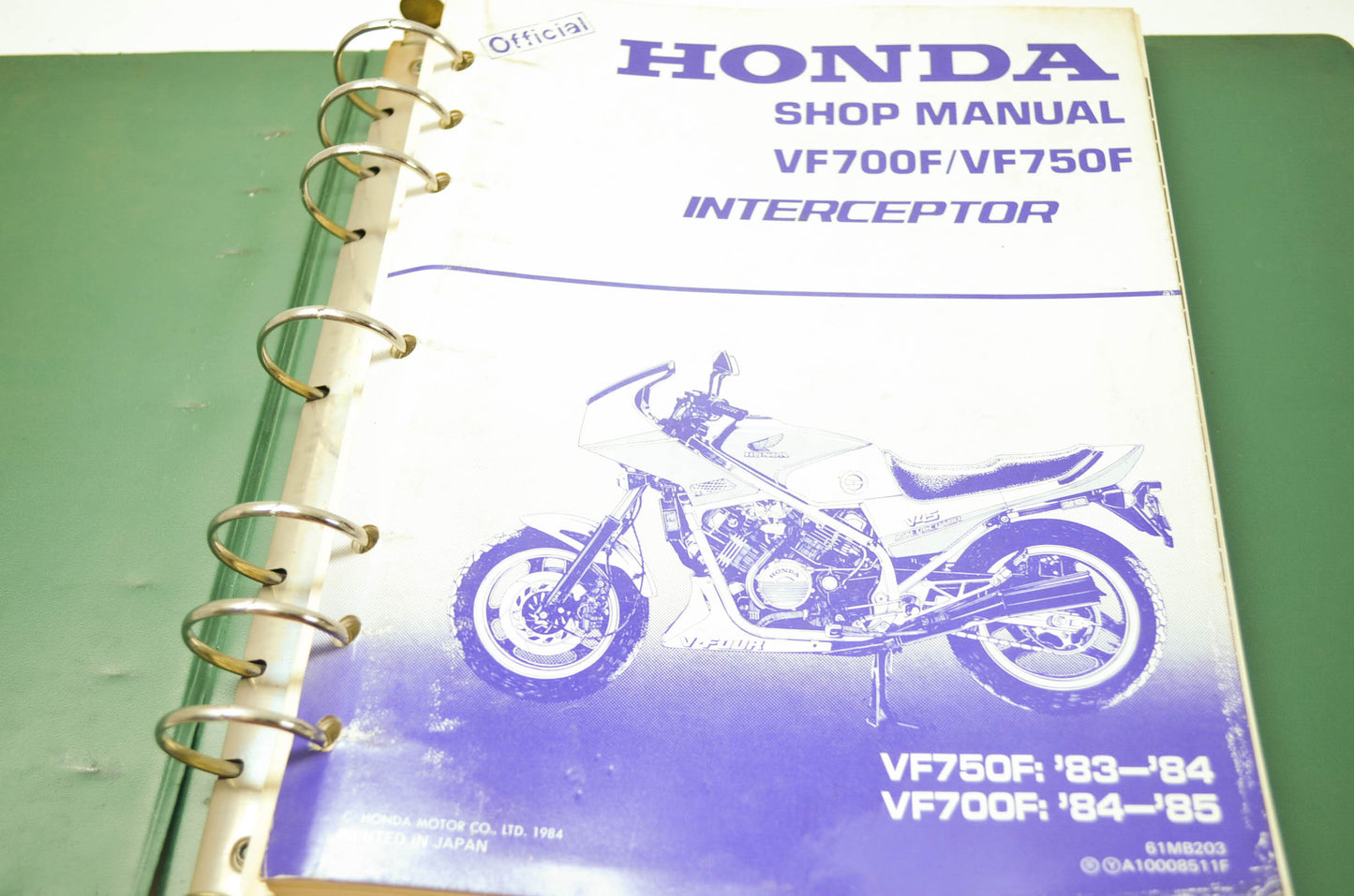 Honda VF700F VF750F Interceptor Shop Manual