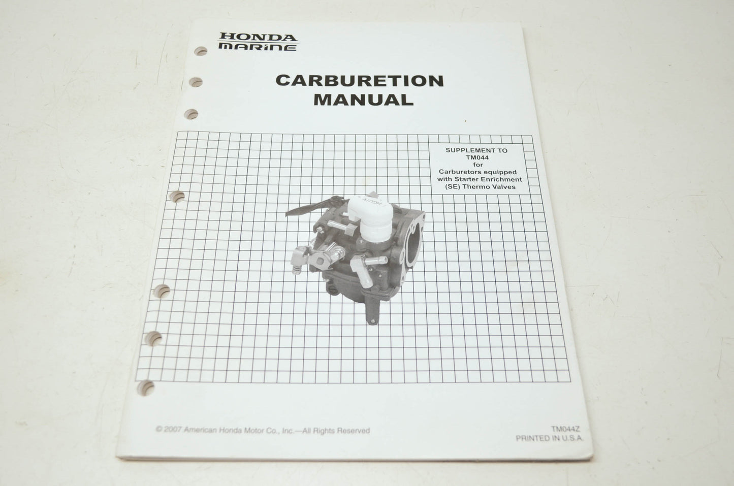 Honda Carburetion Manual Supplement