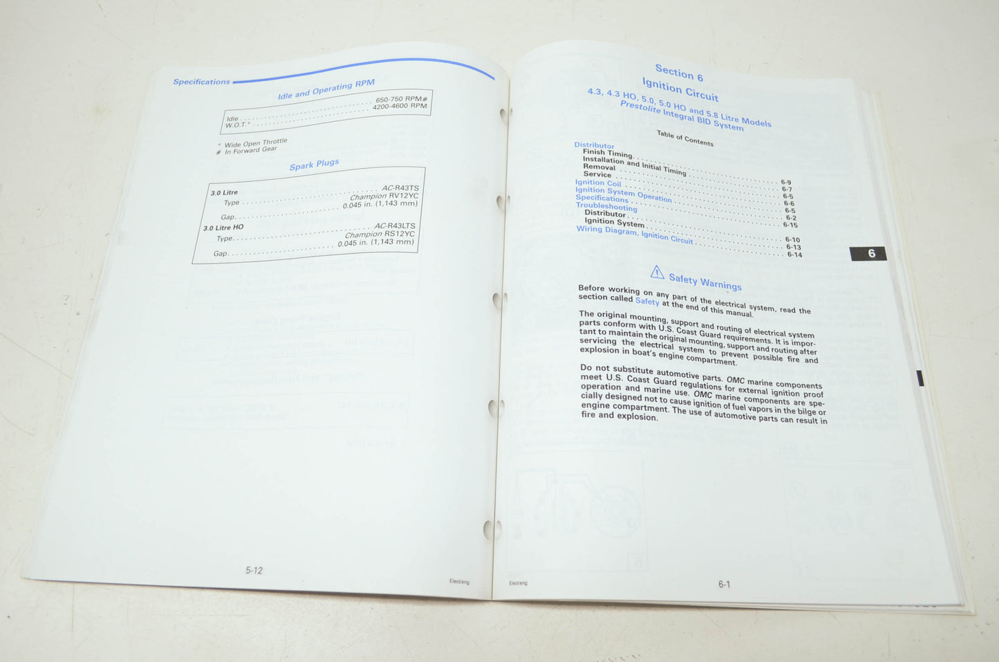 OMC Cobra 'JV' Electrical/Ignition Service Manual