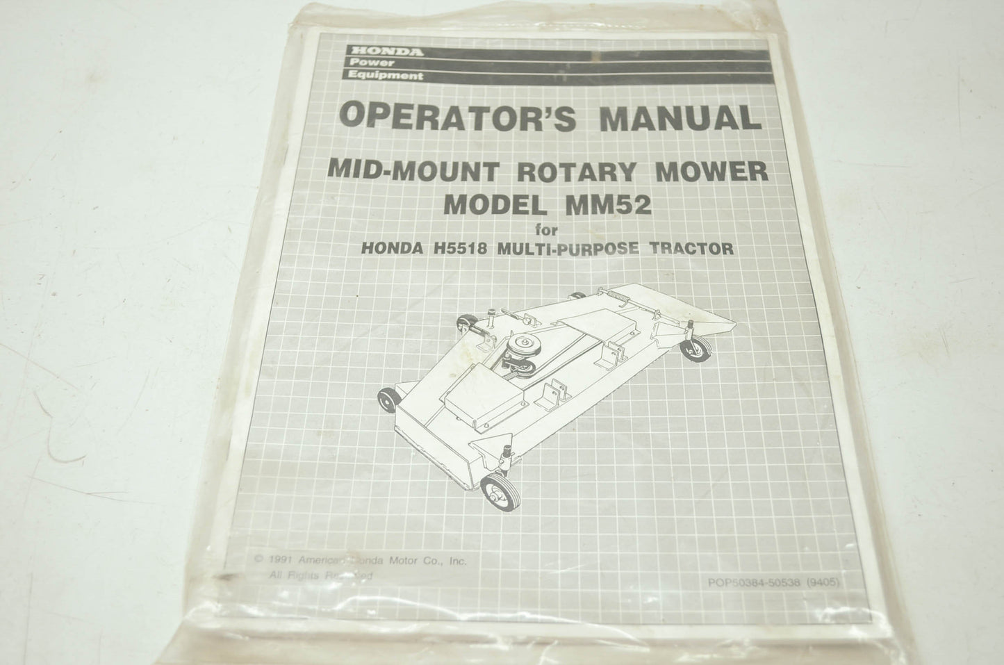 Honda Mid-Mount Rotary Mower Model MM52 Operator's Manual