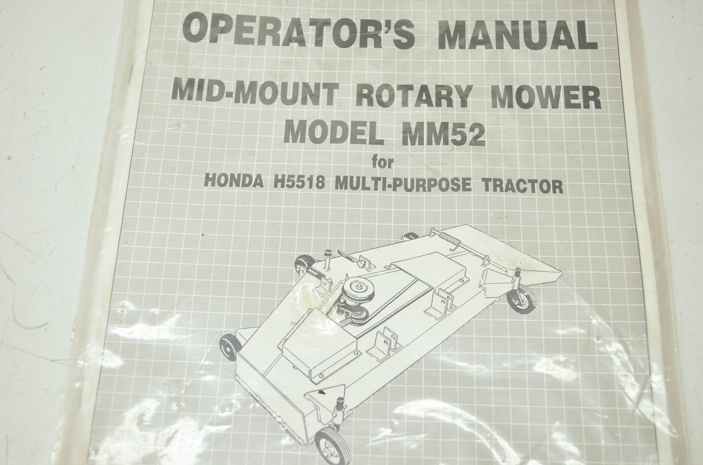 Honda Mid-Mount Rotary Mower Model MM52 Operator's Manual