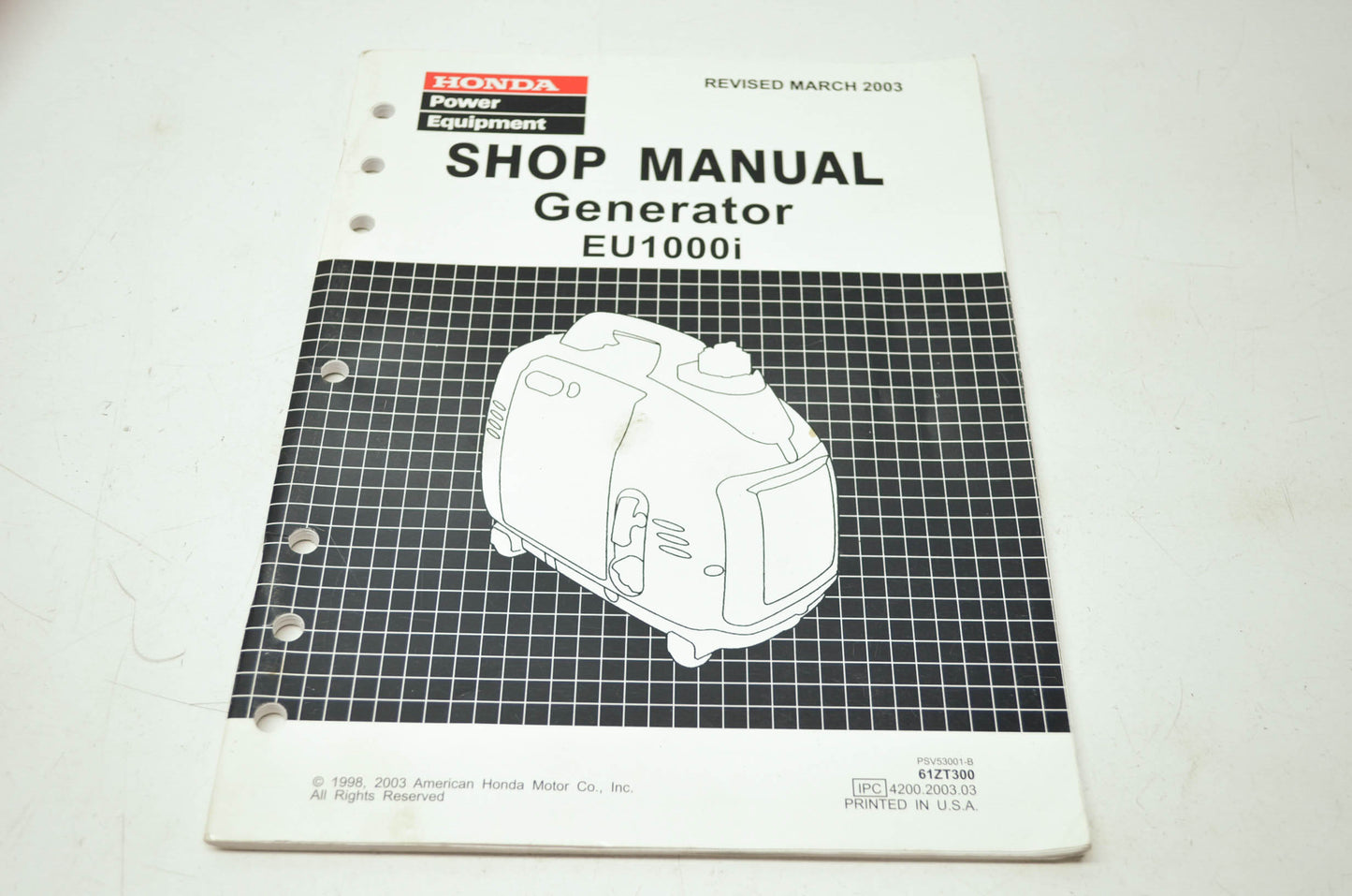 OEM Honda 61ZT300 Service Manual EU1000I