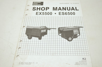 Honda EX5500 ES6500 Shop Manual Supplement