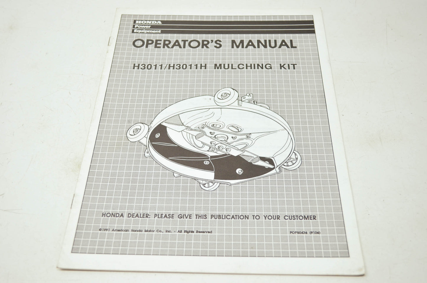 Honda H3011/H3011H Mulching Kit Operator's Manual