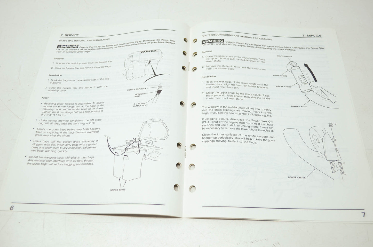 Honda Grass Bagging Kit & Side Blower Kit Operator's Manual