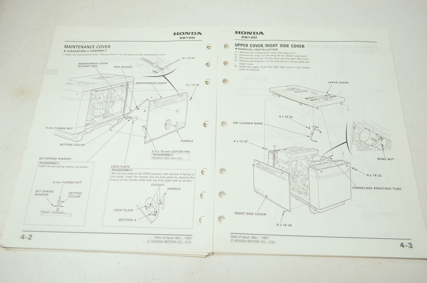 OEM Honda 61ZC600 EB12 Shop Manual
