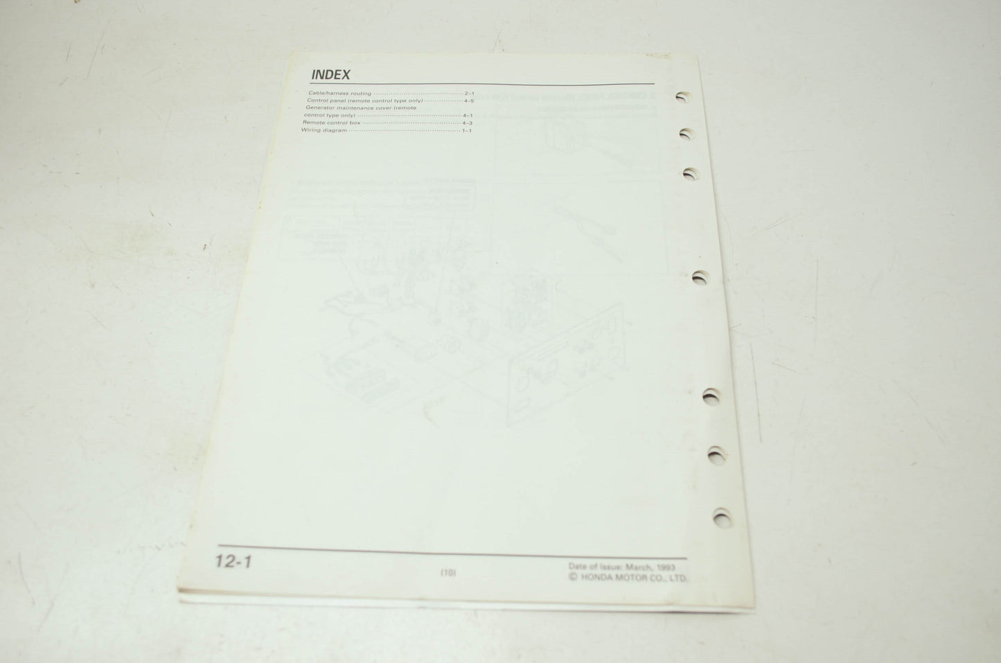 Honda Generator EB12D Shop Manual Supplement