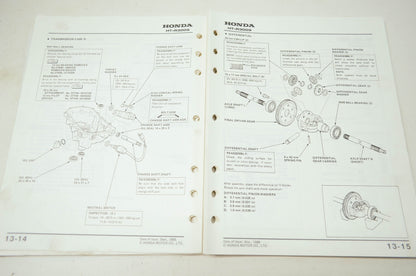 Honda Riding Mower HT-R3009k0 3009k1 3811 Shop Manual