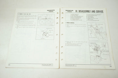 Honda Snowblower HS50 Shop Manual