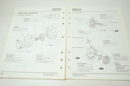 OEM Honda 6173600 HS55 HS70 Service Manual