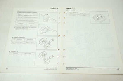 Honda HS55K1 HS80 Shop Manual