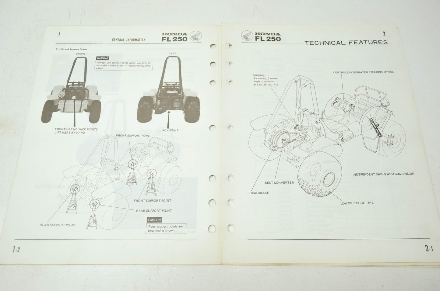 Honda Odyssey FL250 Shop Manual