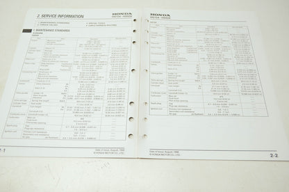 Honda Snowblower HS724 HS928 Shop Manual Supplement