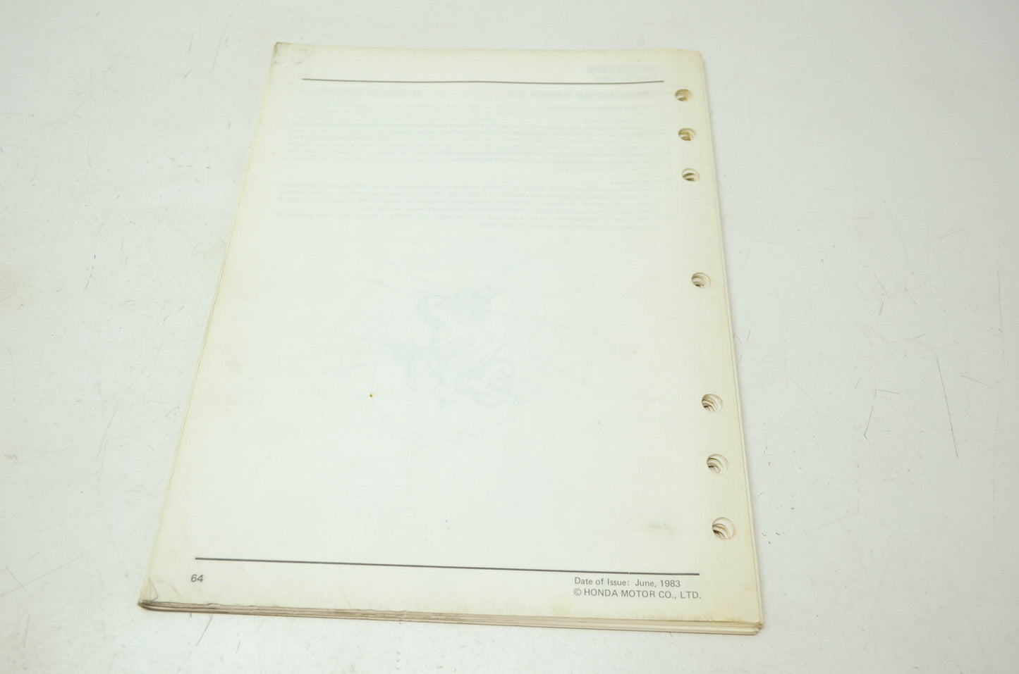 OEM Honda 6173300 F401/F501 Service Manual